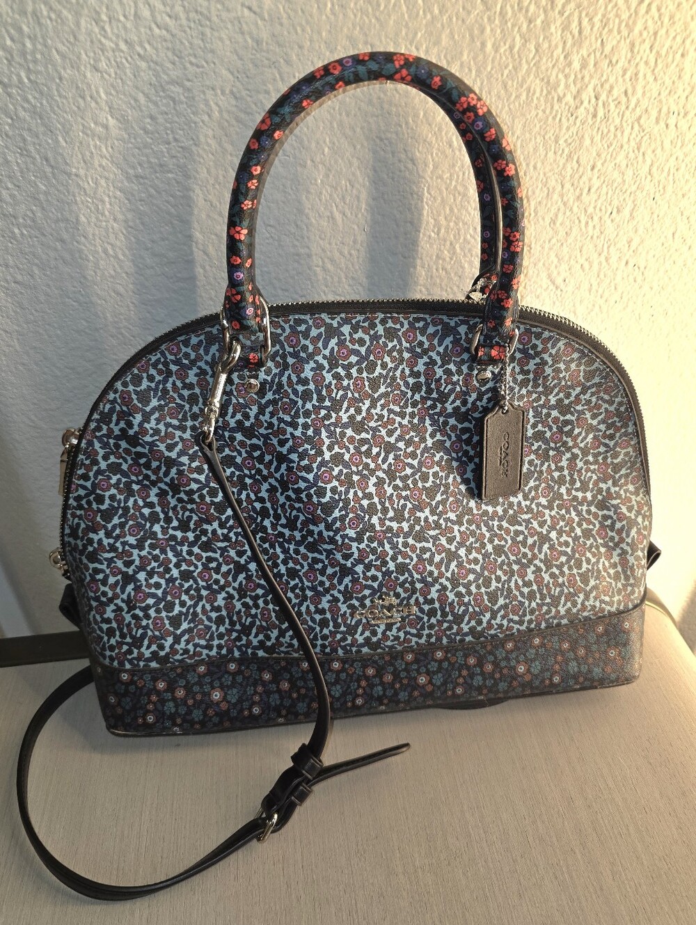 COACH SIERRA SATCHEL FLORAL PRINT HANDBAG Ranch F59447